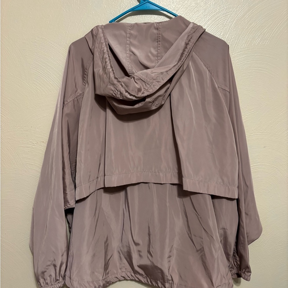 SOIA & KYO Mauve Hooded Windbreaker Jacket Lightweight L/XL - Picture 8 of 8